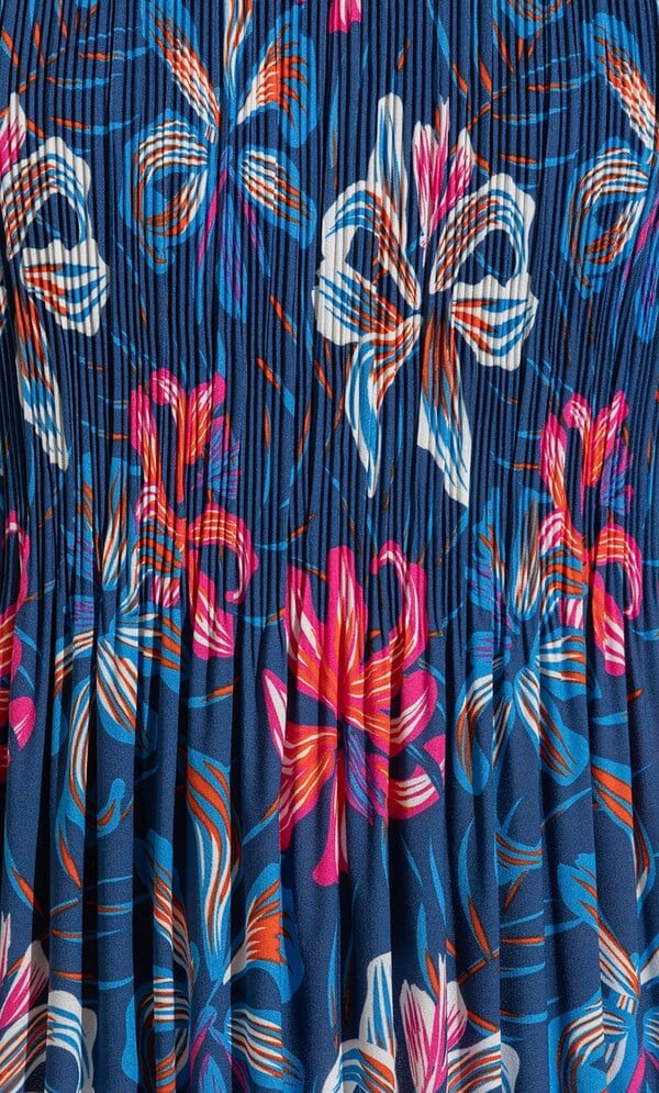 Floral Print Pleated Top