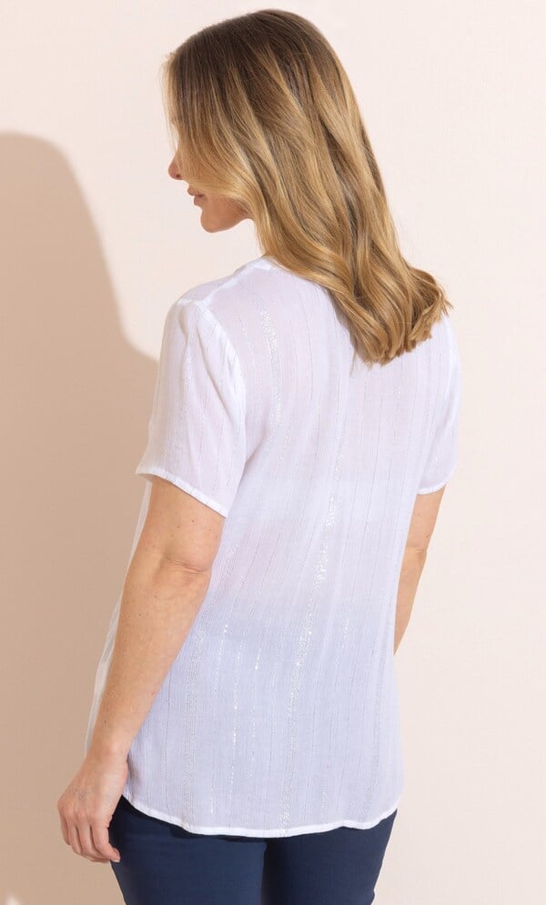 Anna Rose Seaside Embroidered Blouse