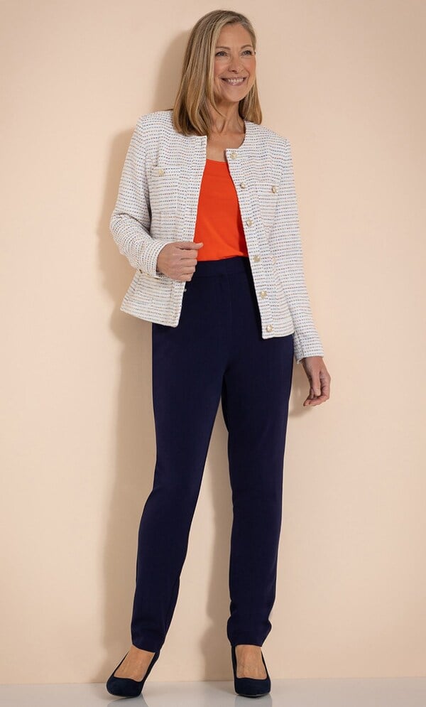 Anna Rose Textured Button Jacket