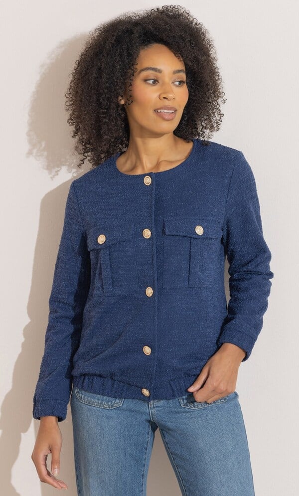 Boucle Bomber Jacket
