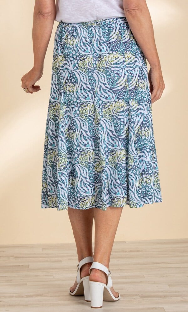 Anna Rose Printed Pull On Skirt
