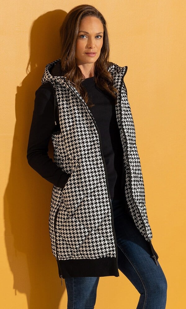 Dogtooth Flock Ribbed Hem Gilet
