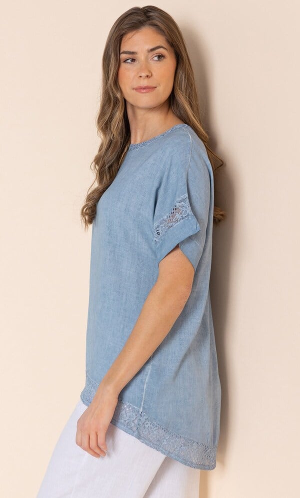 Linen Blend Relaxed Fit Top