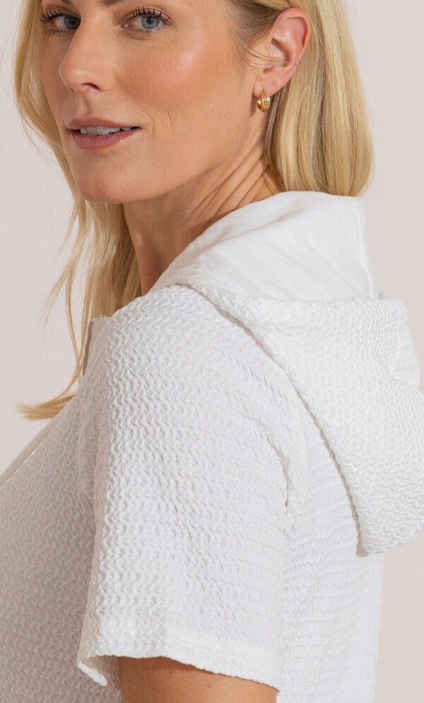 Anna Rose Short Sleeve Zip Up Hoodie