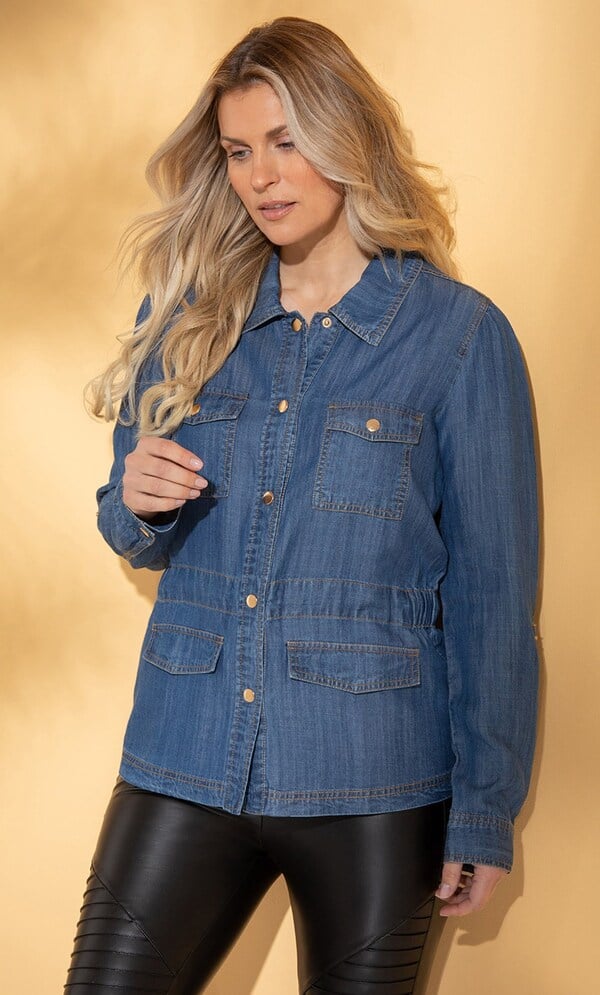 Lightweight Roll Sleeve Denim Jacket