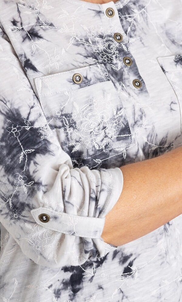 Anna Rose Tie Dye Textured Top