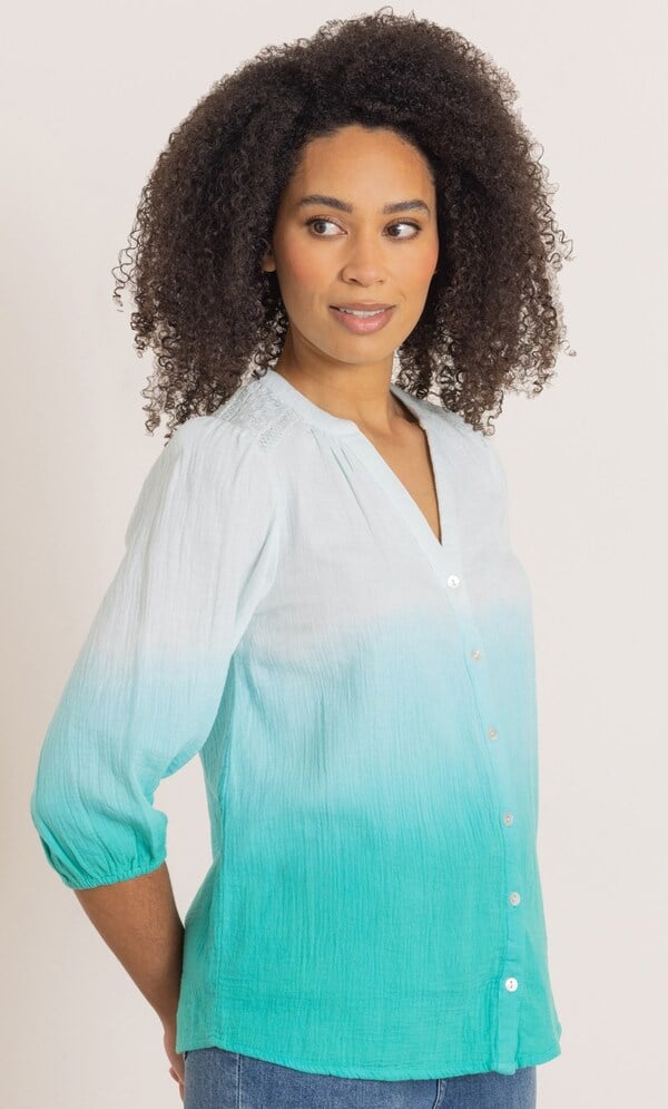 Dip Dye Cotton Blouse