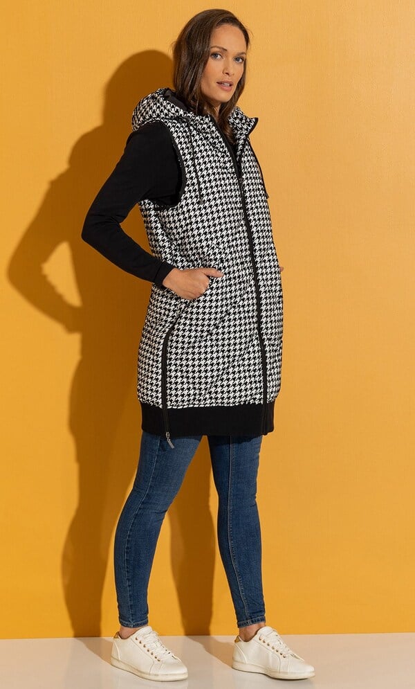Dogtooth Flock Ribbed Hem Gilet