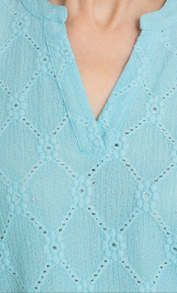 Anna Rose Embellished Textured Top