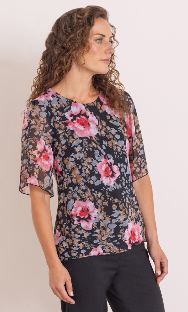 Jackie Top in Bias Bouquet