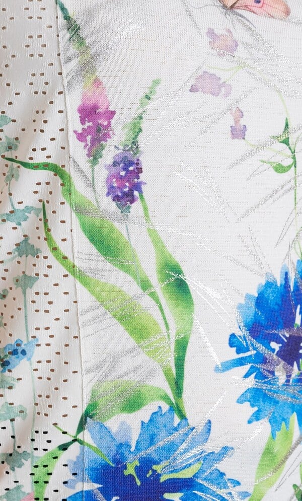 Anna Rose Shimmer Garden Print Top