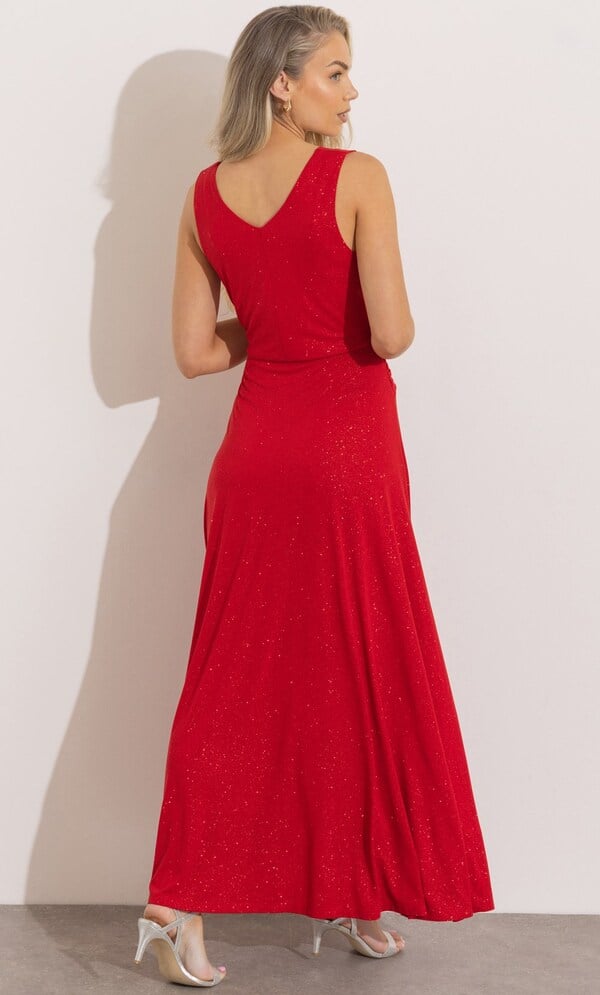 Shimmer Sleeveless Maxi Dress