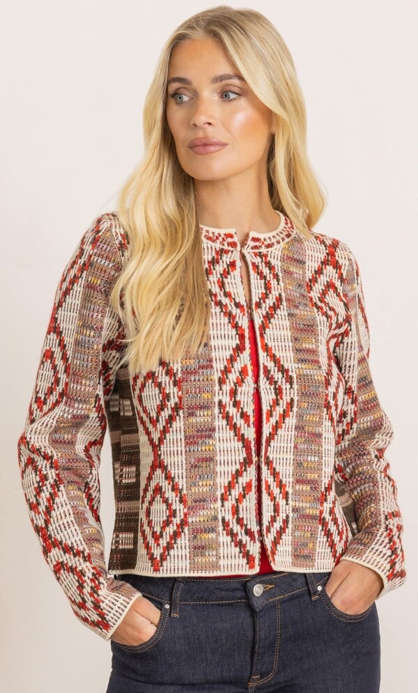 Chenille Knit Patterned Jacket