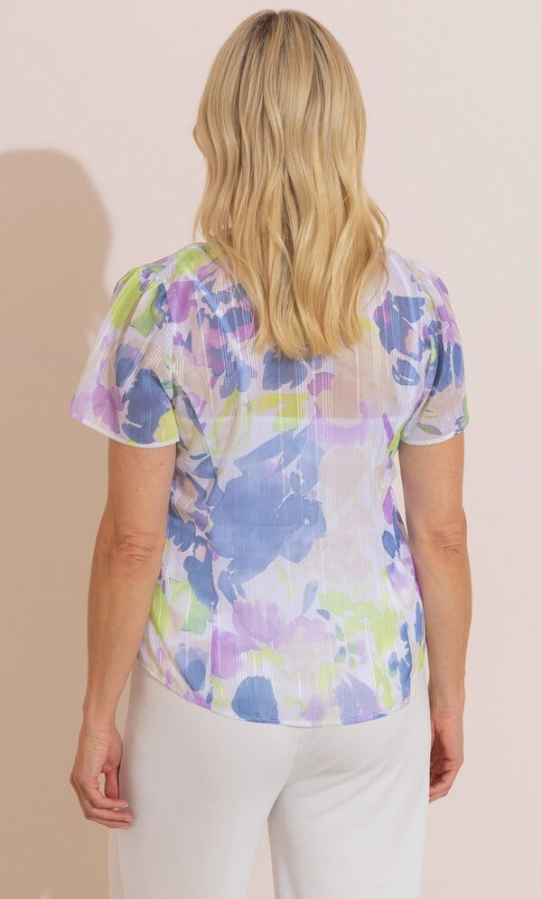 Anna Rose Printed Blouse With Cami