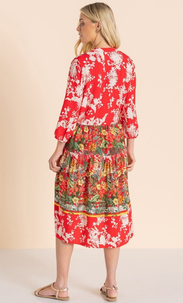 Garden Print Relaxed Fitting Dress