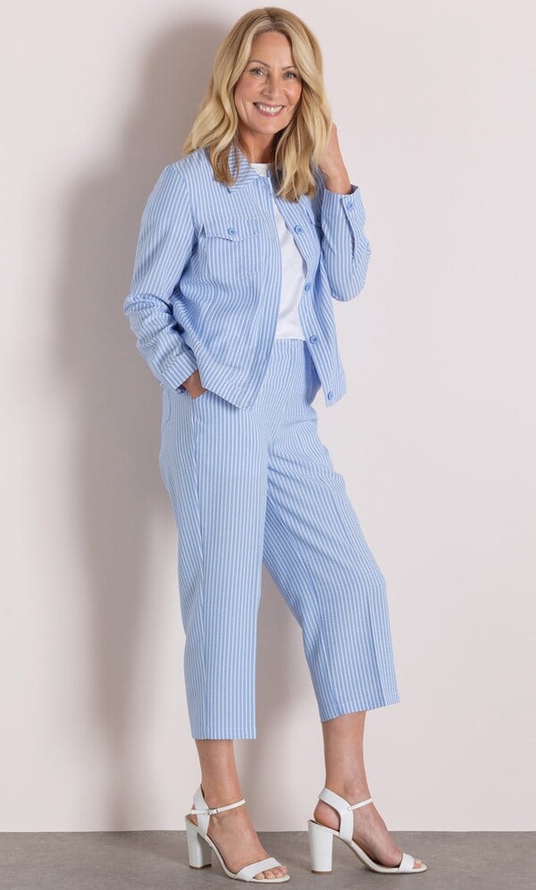 Anna Rose Stripe Seersucker Jacket