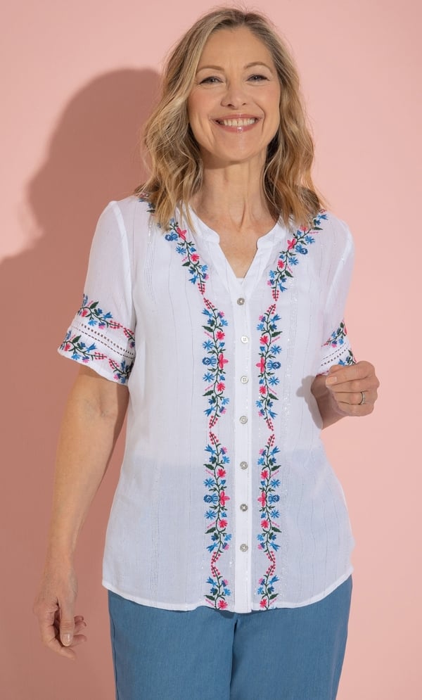 Anna Rose Embroidered Blouse