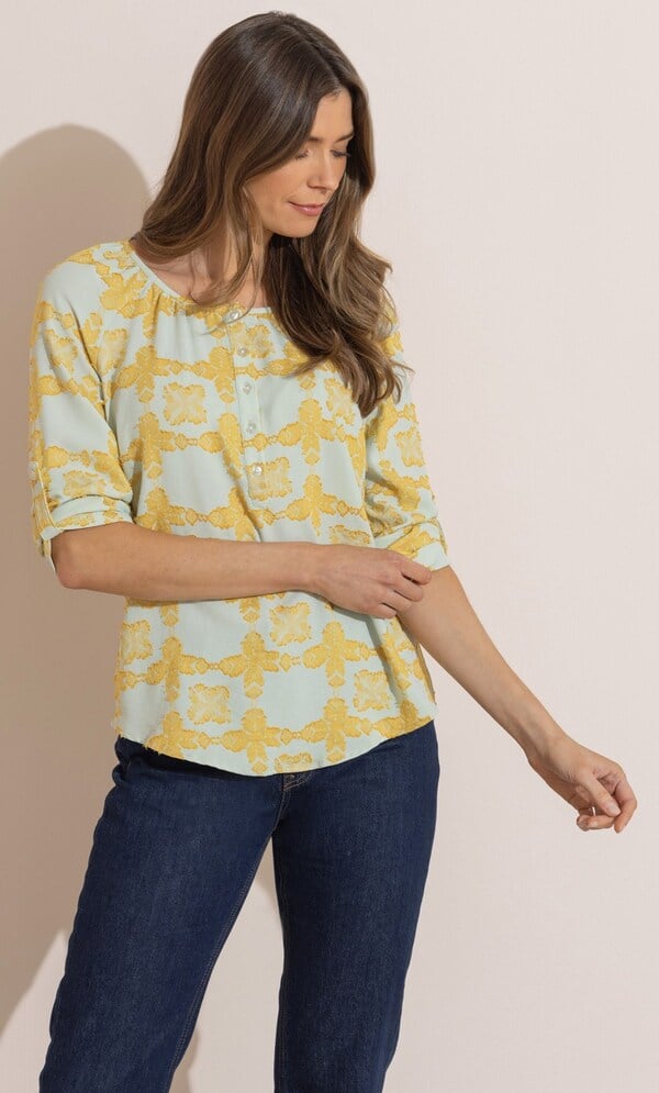 Jacquard Patterned Top