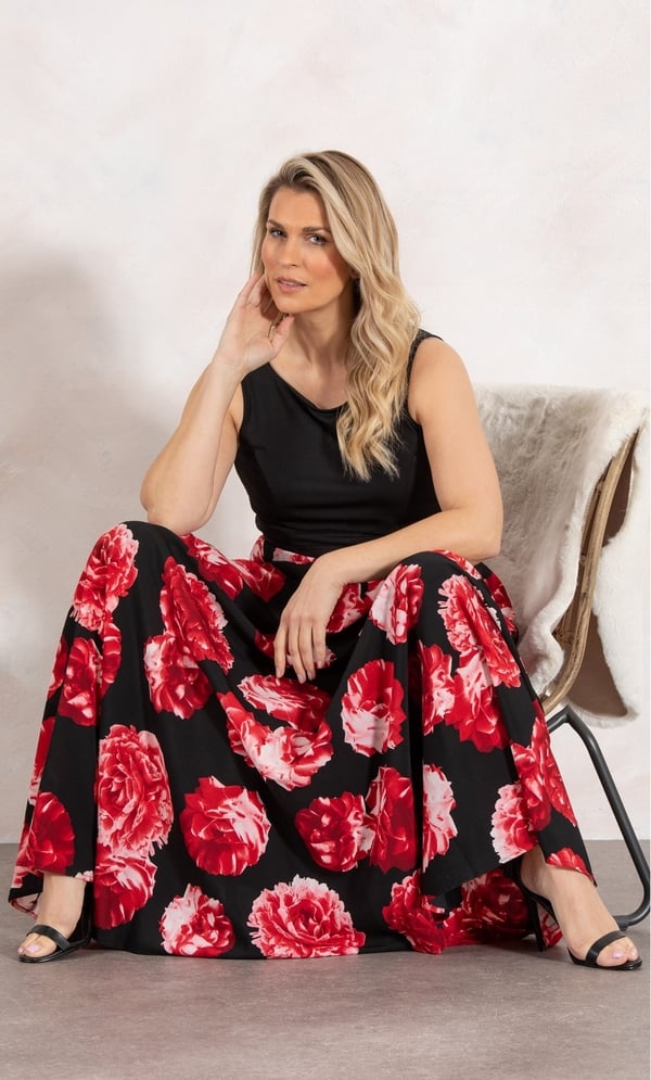 Floral Print Sleeveless Maxi Dress