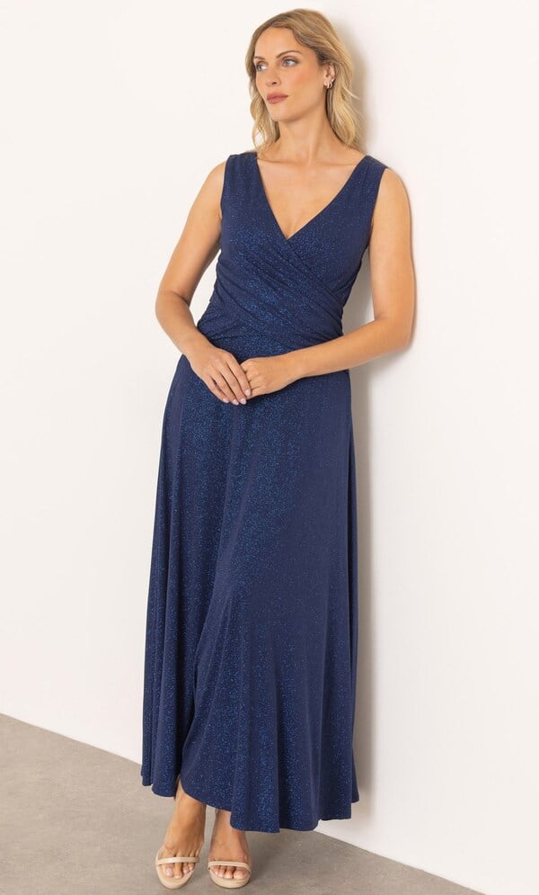 Shimmer Sleeveless Maxi Dress