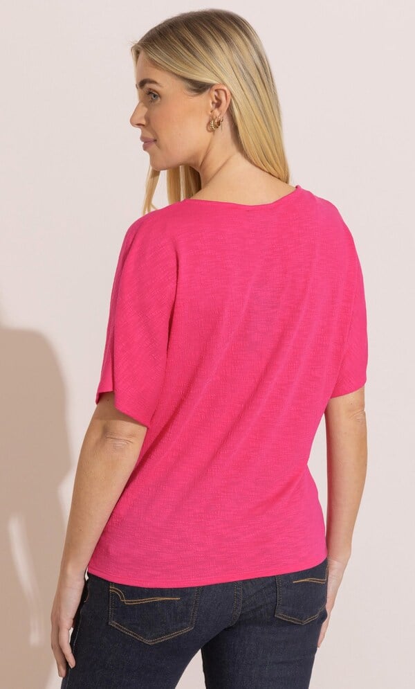 Textured Tie Hem Top