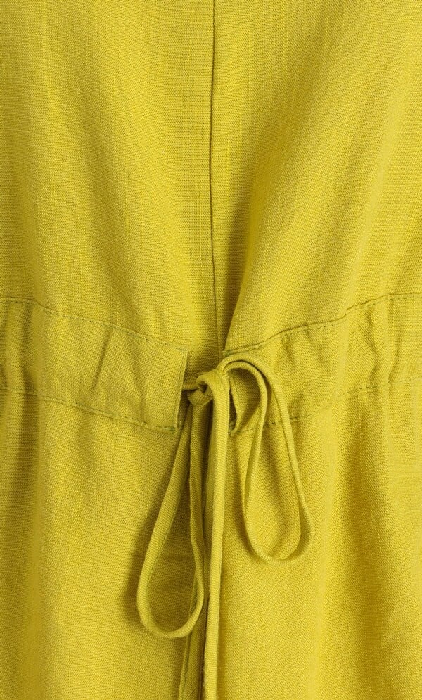 Sleeveless Tie Waist Linen Blend Top