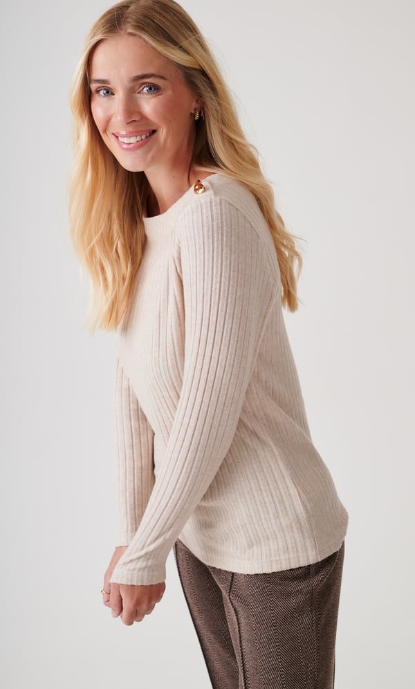 Lightweight Ribbed Knit Jumper
