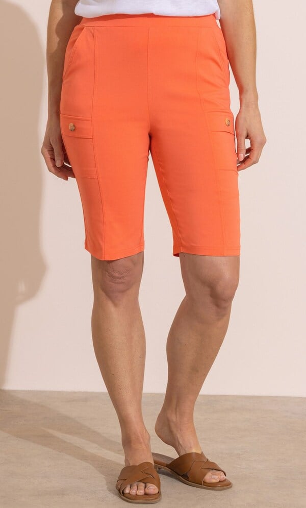Anna Rose Pull On Stretch Bermuda Shorts