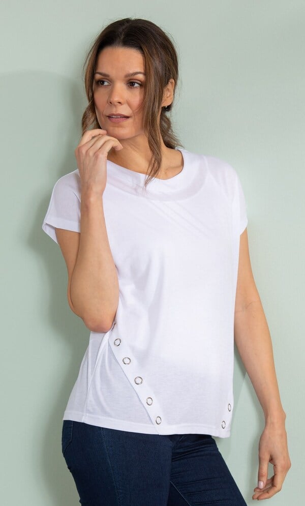Embellished Short Sleeve Jersey Top