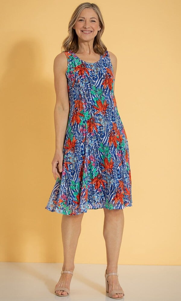 Anna Rose Floral And Animal Printed Lace Dress
