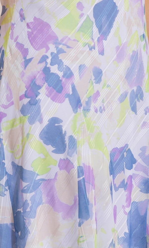 Anna Rose Printed Shimmer Midi Dress