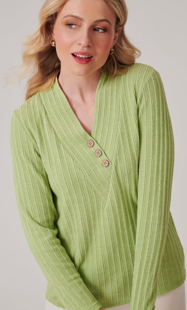 Brushed Rib Knit Top