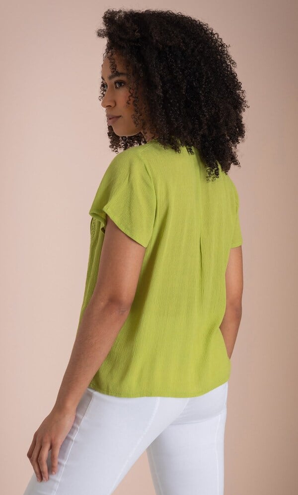 Tie Front Short Sleeve Blouse