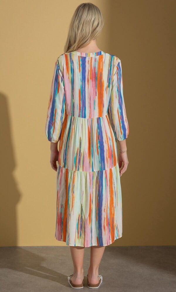 Painted Stripe Loose Fit Dress