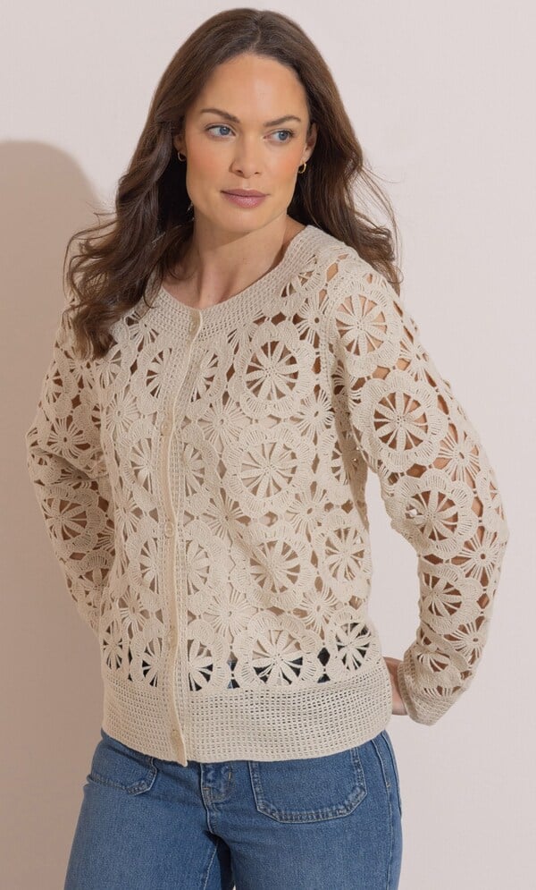 Crochet Knitted Cardigan