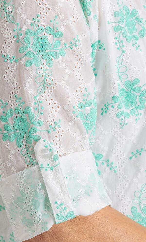 Anna Rose Cotton Schiffli Top