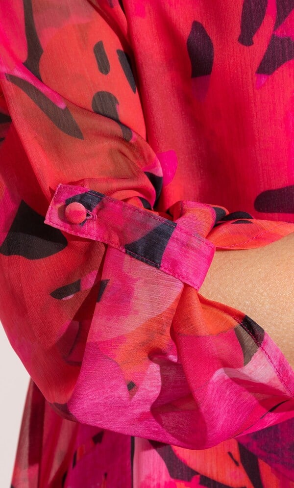 Printed Dip Hem Top