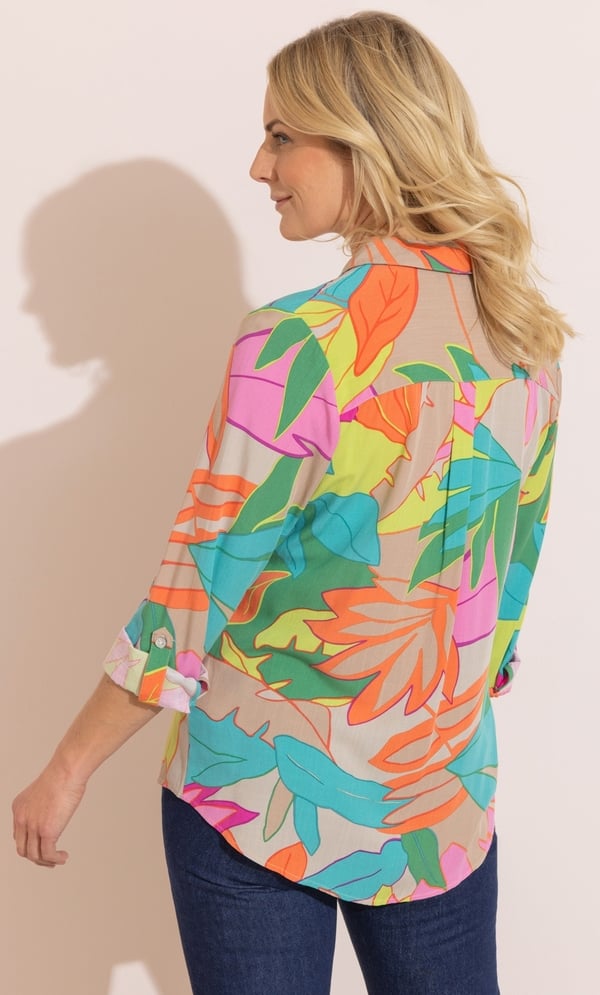 Anna Rose Leaf Printed Blouse