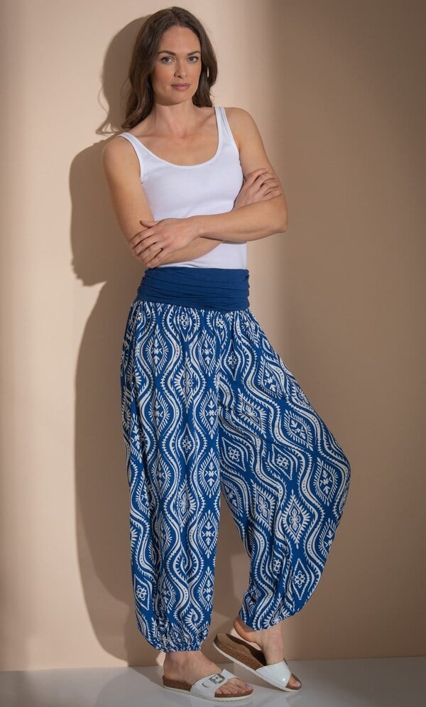 Printed Balloon Trousers