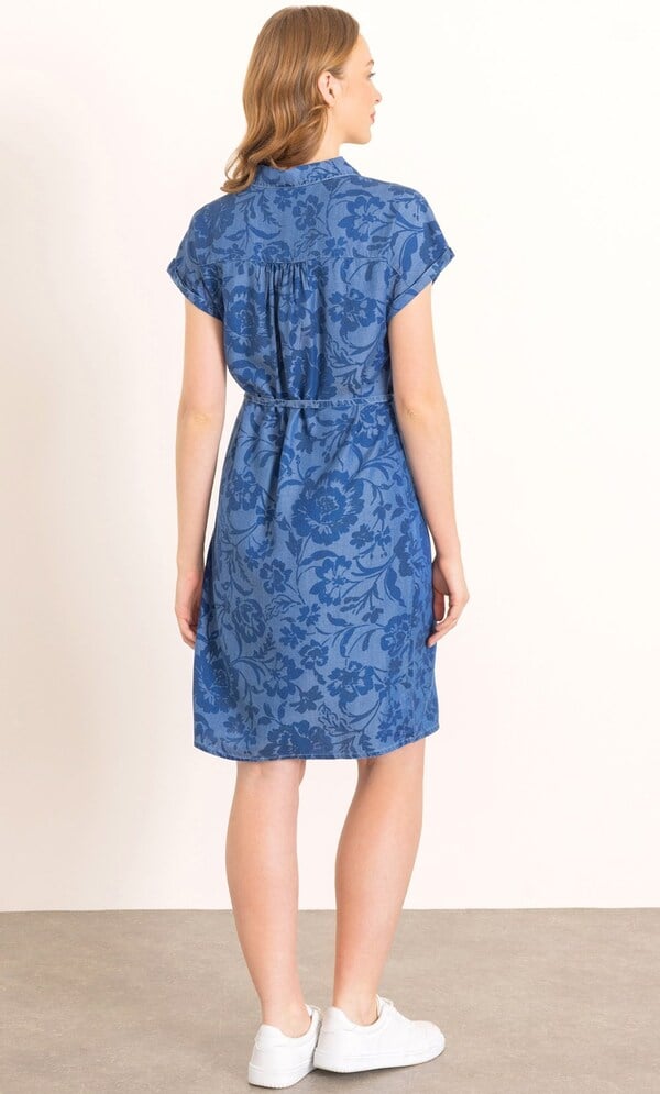 Floral Printed Short Sleeve Dress
