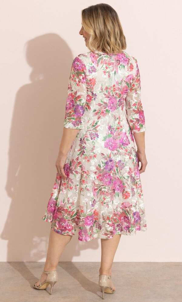 Anna Rose Embellished Mesh Dress
