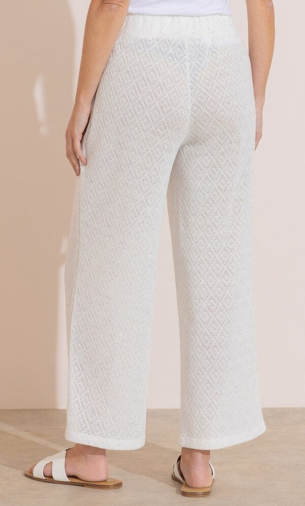 Sequin Knitted Wide Leg Trousers