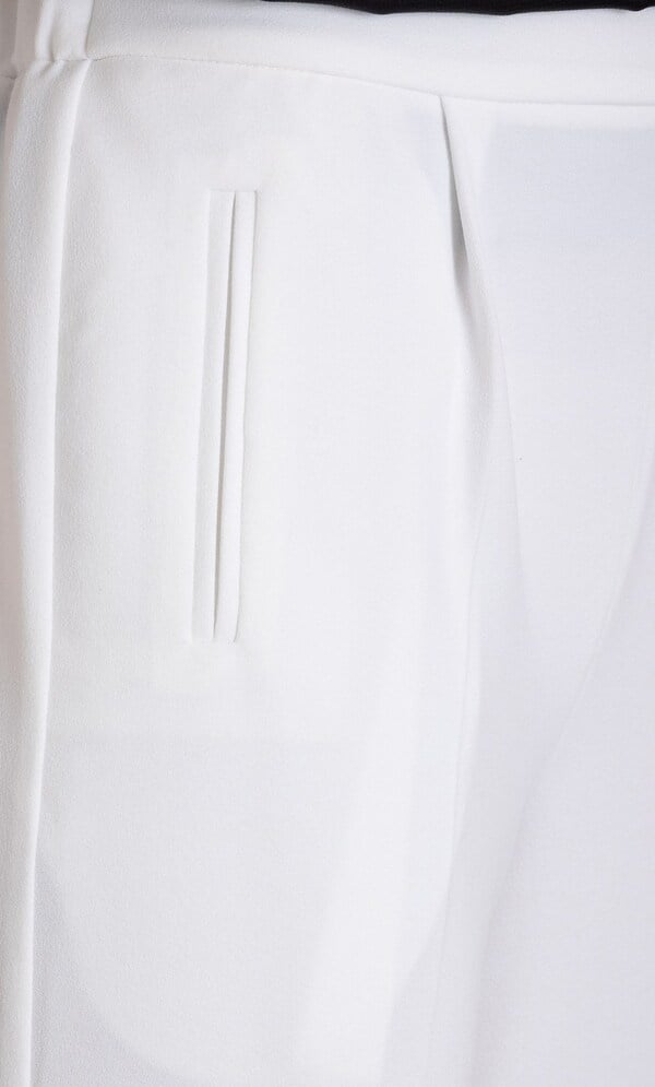 Pull On Slim Leg Crepe Trousers
