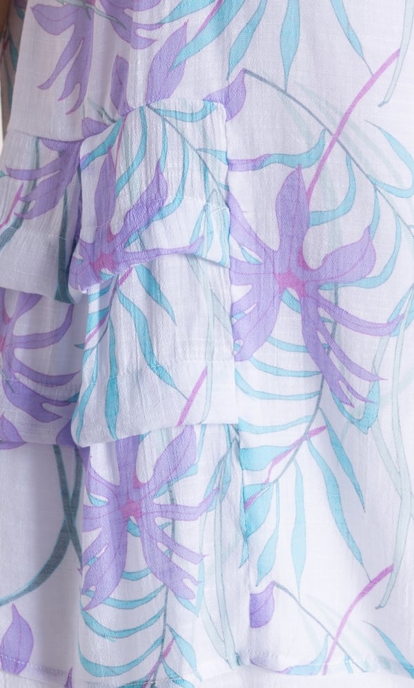 Sleeveless Printed Layered Top