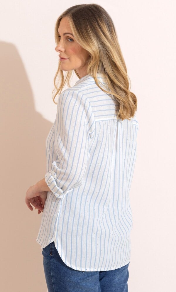 Anna Rose Embellished Stripe Shirt
