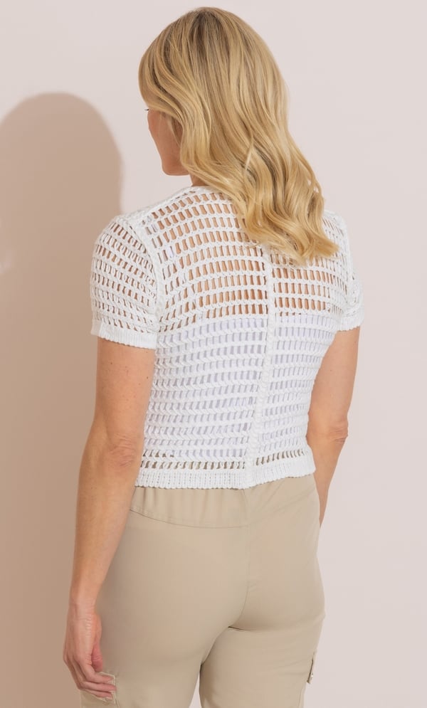 Anna Rose Embellished Crochet Knit Cardigan