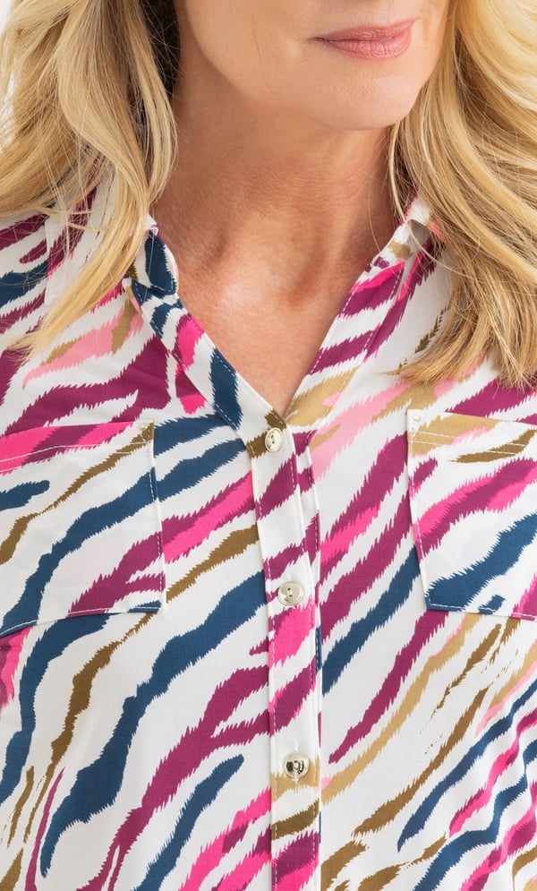 Anna Rose Animal Print Blouse