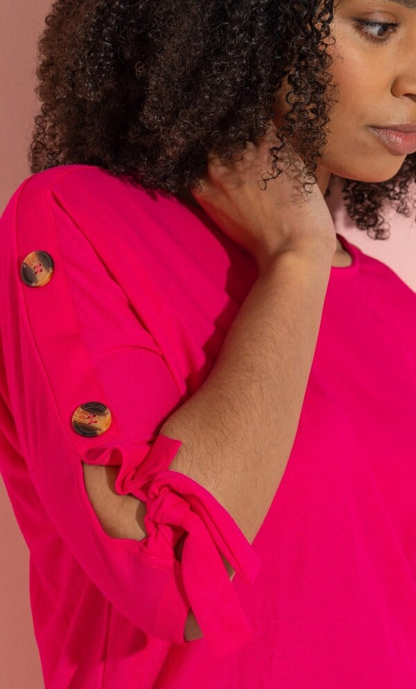 Tie Cuff Jersey Top