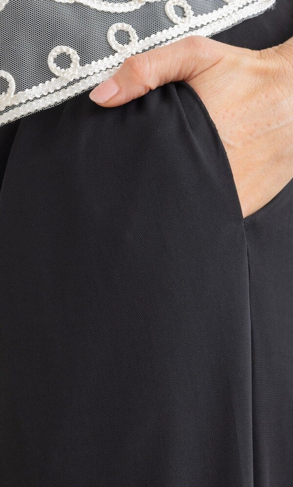 Wide Leg Mesh Trousers