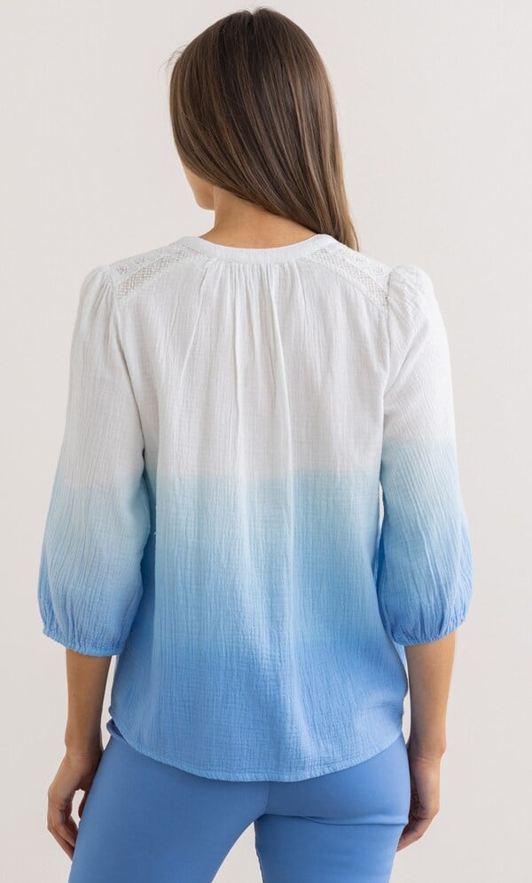Dip Dye Cotton Blouse